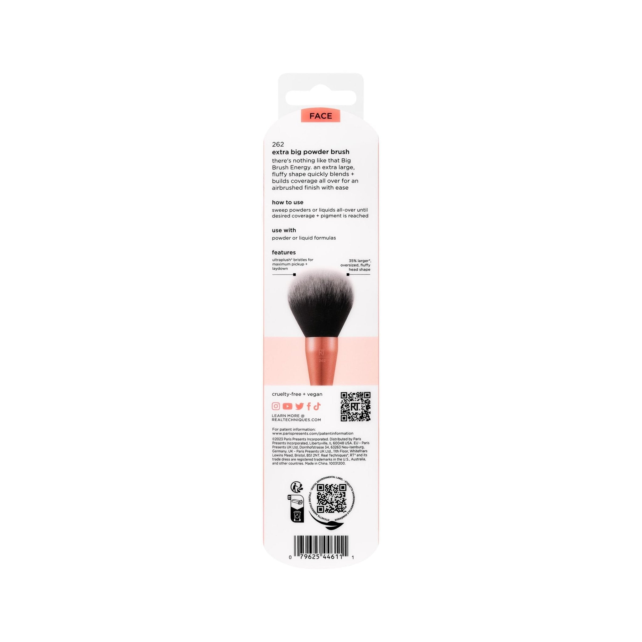 Real Techniques Extra Big Powder Brush, Large Makeup Brush For Powder, Fluffy Head For All-Over Setting, XL Oversized Brush For Quick Application, Cruelty-Free, Synthetic Bristles, 1 Count - TrustMedUSA