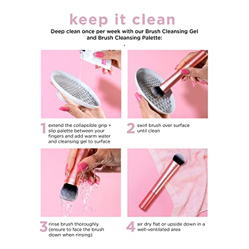 Real Techniques Extra Big Powder Brush, Large Makeup Brush For Powder, Fluffy Head For All-Over Setting, XL Oversized Brush For Quick Application, Cruelty-Free, Synthetic Bristles, 1 Count - TrustMedUSA