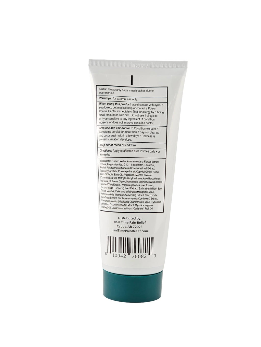 Real Time Pain Relief Hemp Oil Plus 7 oz Tube | 20 Natural Ingredients: 5% Arnica, Turmeric & More | Fast-Absorbing Lotion for Muscles, Hands, Feet, Ankles, Back, Shoulders & Knees - TrustMedUSA