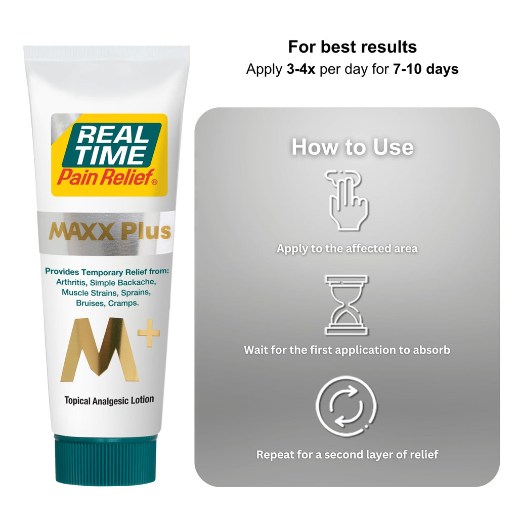 Real Time Pain Relief MAXX Plus - 5oz Tube | Intensive Formula with 19 Natural Ingredients Including Hemp Oil | Fast-Acting Relief for Muscle Pain, Arthritis, Backaches, and More - TrustMedUSA