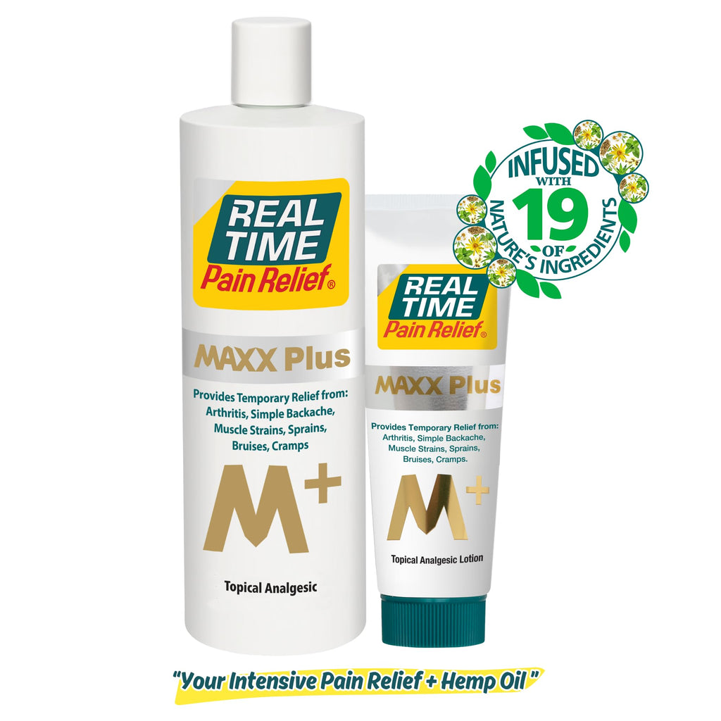 Real Time Pain Relief MAXX Plus - 7oz Tube | Intensive Formula with 19 Natural Ingredients Including Hemp Oil | Fast-Acting Relief for Muscle Pain, Arthritis, Backaches, and More - TrustMedUSA