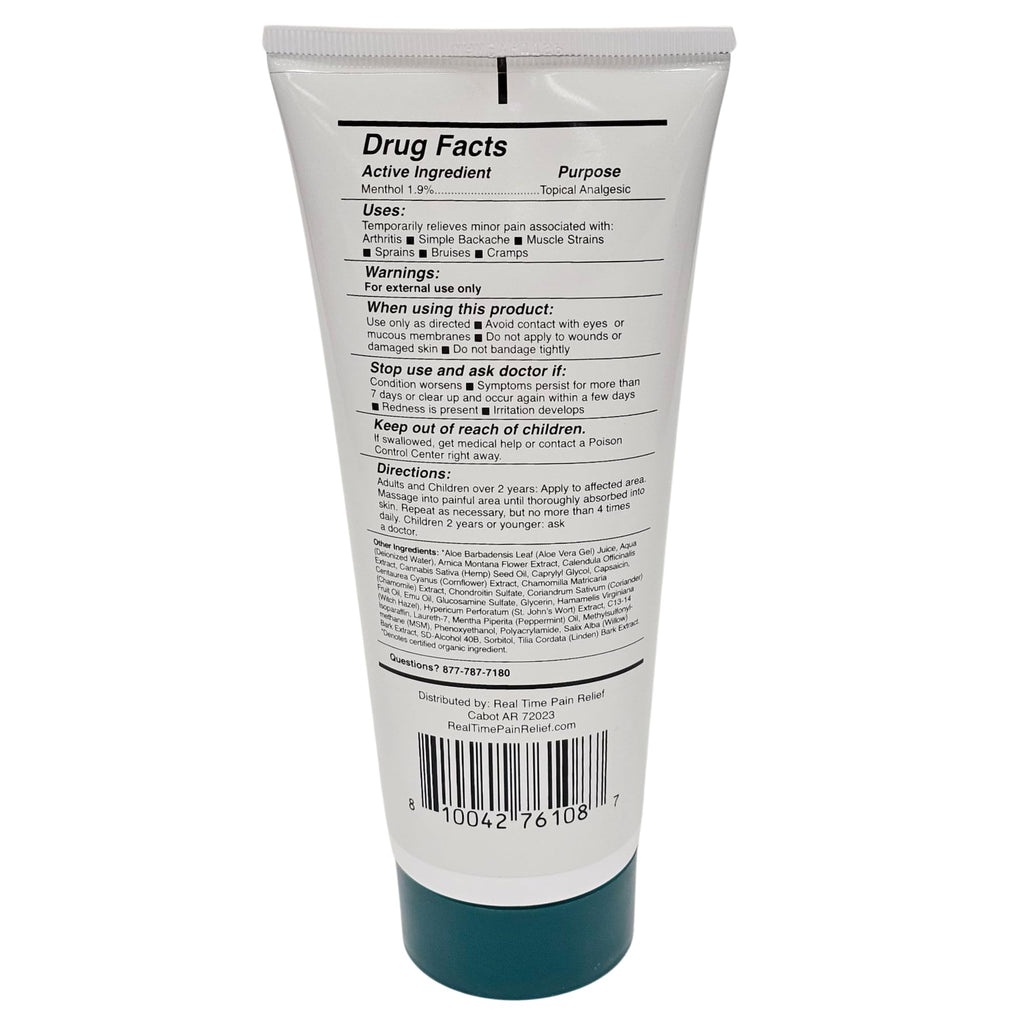 Real Time Pain Relief MAXX Plus - 7oz Tube | Intensive Formula with 19 Natural Ingredients Including Hemp Oil | Fast-Acting Relief for Muscle Pain, Arthritis, Backaches, and More - TrustMedUSA