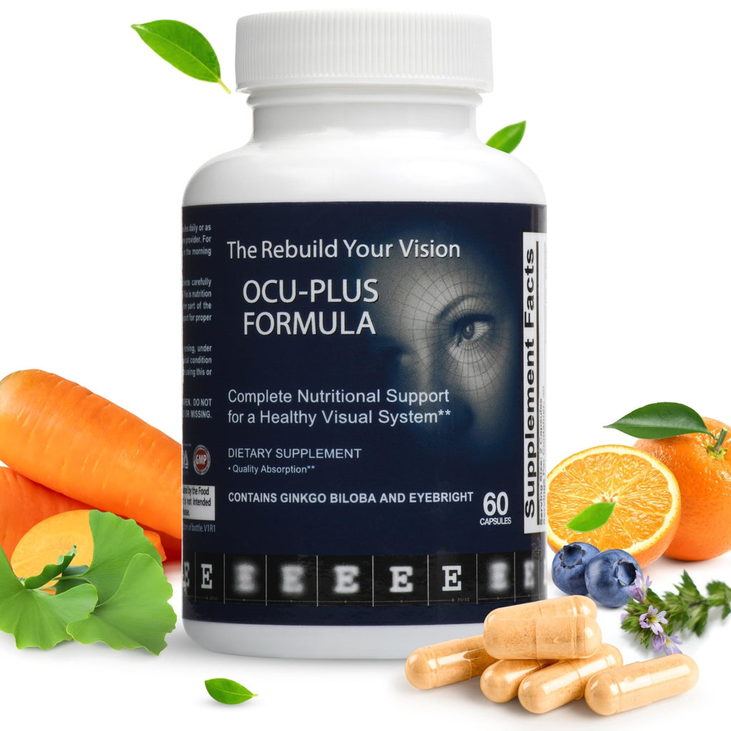 Rebuild Your Vision Ocu-Plus Formula – Eye Health Supplement with Lutein & Zeaxanthin – Supports Visual Clarity, Night Vision & Macular Health – with Bilberry, Ginkgo Biloba & NAC – 60 Capsules - TrustMedUSA