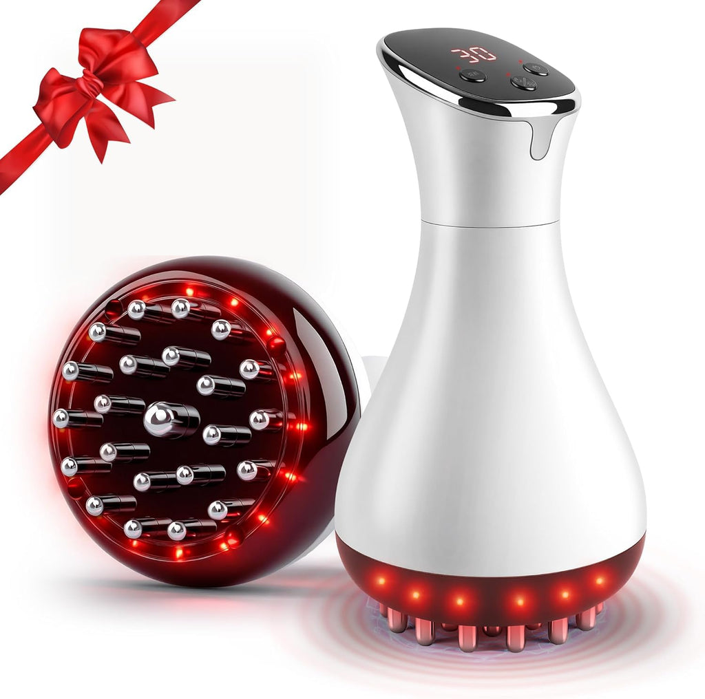 Rechargeable Lymphatic Drainage Massager & Cellulite Massage Tool with 3000mAh,Fascia Blaster for Reduce Stretch Marks for Legs, Arms & Belly,Body Sculpting Machine with Microcurrent for Office Travel - Maple Wellness Supplements
