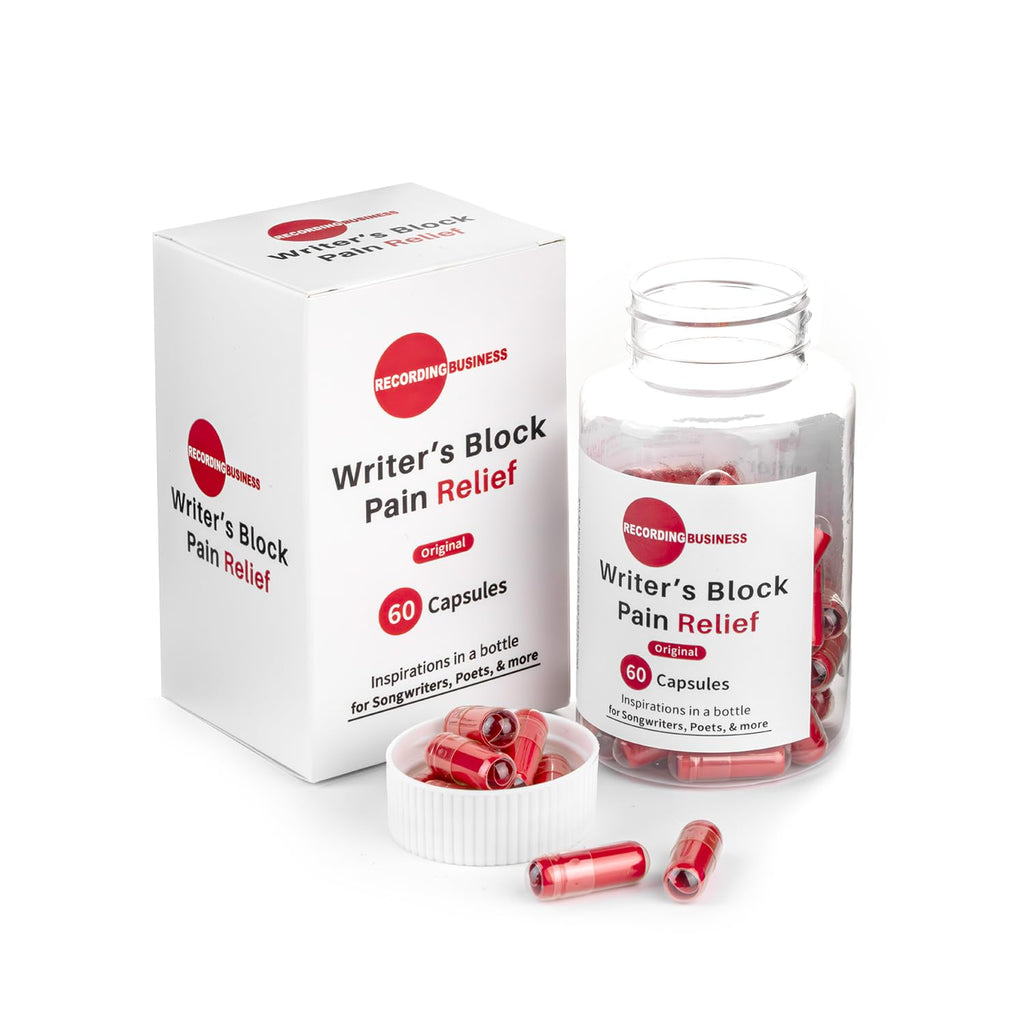 Recording Business Writer's Block Pain Relief (60 Original Songwriting Prompts in Capsules) for Artists/Musicians, Songwriters, & Poets - TrustMedUSA