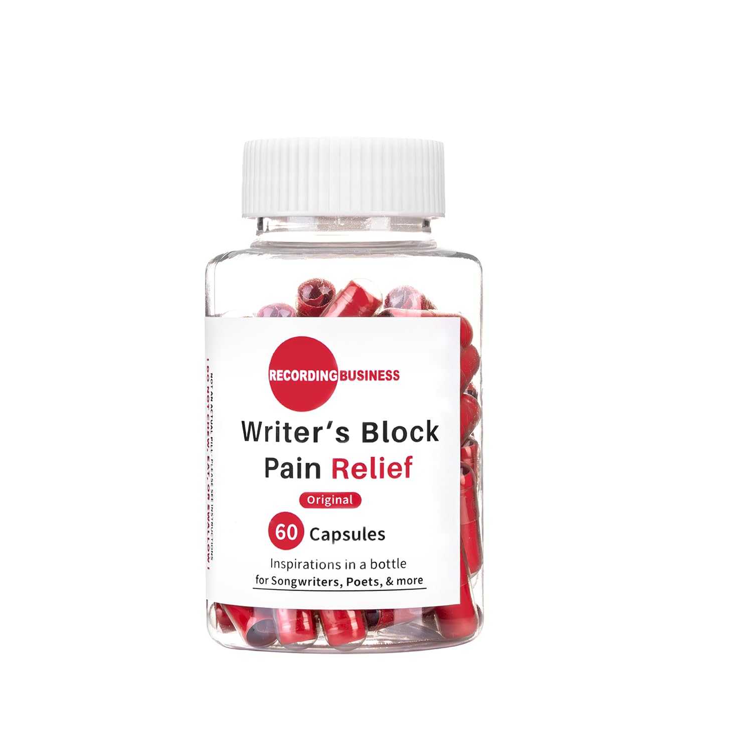 Recording Business Writer's Block Pain Relief (60 Original Songwriting Prompts in Capsules) for Artists/Musicians, Songwriters, & Poets - TrustMedUSA