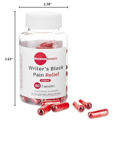 Recording Business Writer's Block Pain Relief (60 Original Songwriting Prompts in Capsules) for Artists/Musicians, Songwriters, & Poets - TrustMedUSA