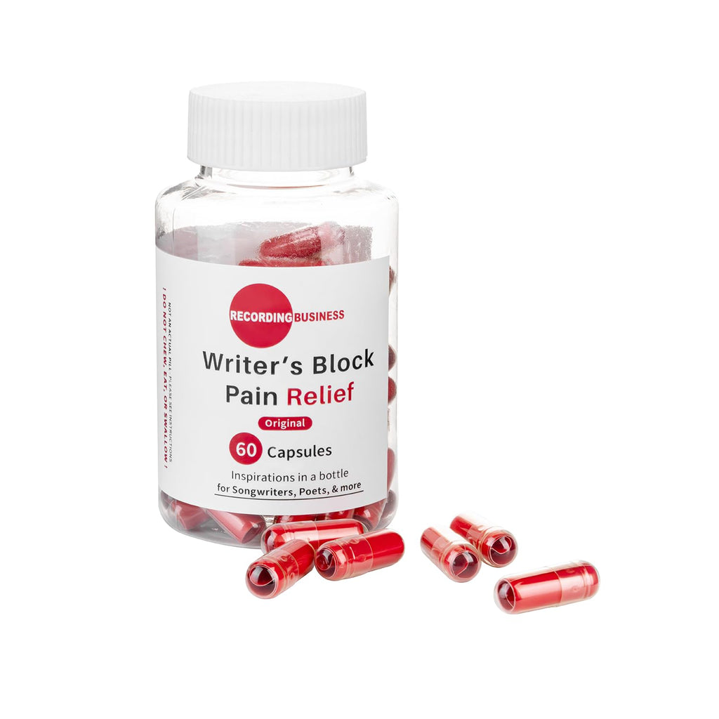 Recording Business Writer's Block Pain Relief (60 Original Songwriting Prompts in Capsules) for Artists/Musicians, Songwriters, & Poets - TrustMedUSA