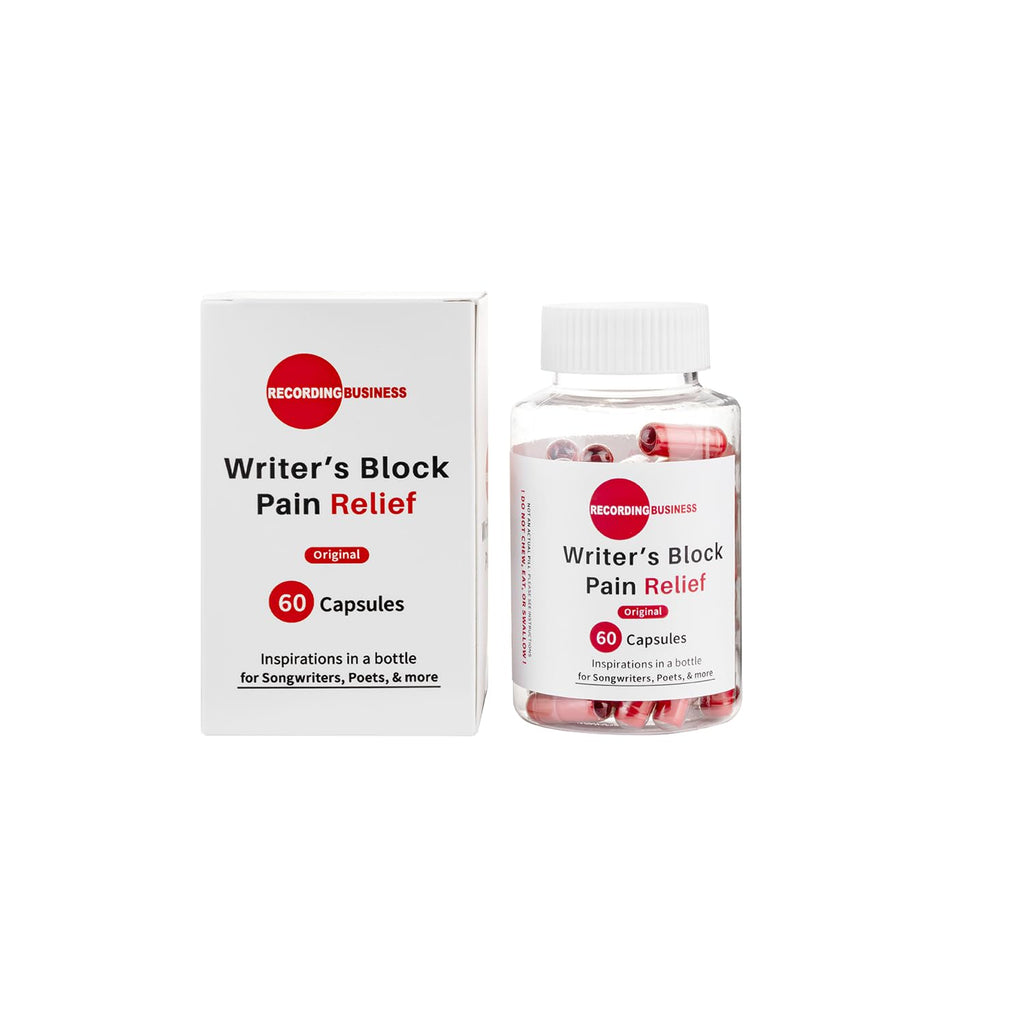 Recording Business Writer's Block Pain Relief (60 Original Songwriting Prompts in Capsules) for Artists/Musicians, Songwriters, & Poets - TrustMedUSA
