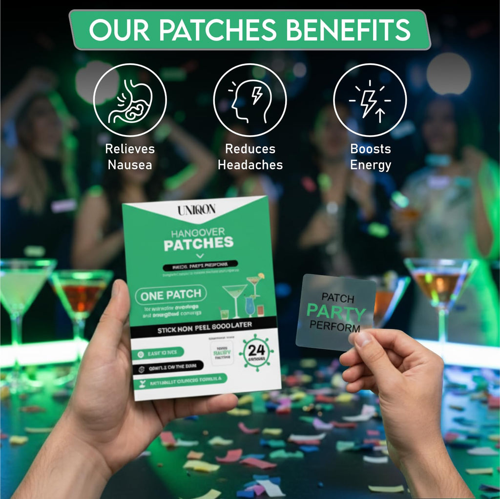 Recovery Patches 24 Pack, 100% Natural Ingredients Party Recovery Patch with Skin-Friendly & Waterproof Design, Strong Adhesive Party Patch for Secure Fit, Enhanced Morning Formula - TrustMedUSA