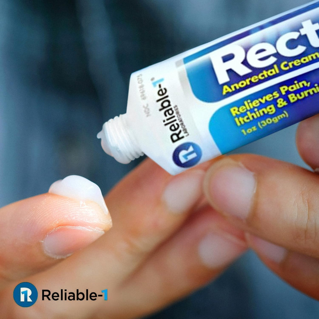 Rectalief 5% Lidocaine Hemorrhoid Cream (Max Non-RX Strength) Reliable-1 Laboratories Soothing Anorectal, Numbing Hemorrhoidal Ointment - Pain, Itching, & Burning, Strongest OTC Anal Treatment, 2-Pack - TrustMedUSA