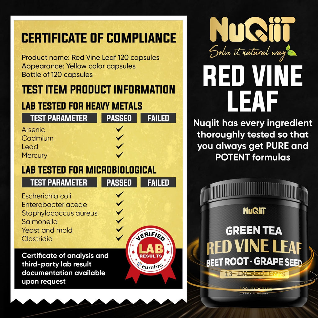 Red Vine Leaf Extract 15000mg Beet Root 3000mg Organic Green Tea 3000mg Supplement & More - Support Heart Health, Strength, Immune System & Body Management - 120 Vegan Capsules for 2-Month Supply - TrustMedUSA