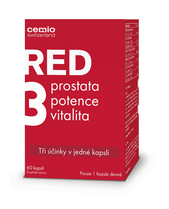 RED3 60 capsules for prostate health potency vitality CEMIO SWISS - TrustMedUSA