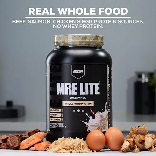 REDCON1 MRE Lite Whole Food Protein Powder, Blueberry Cobbler - Low Carb & Whey - TrustMedUSA