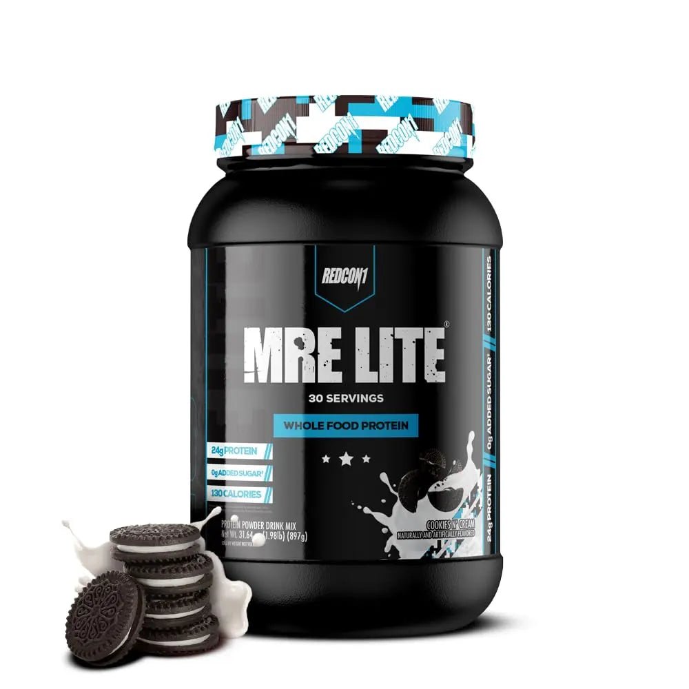 REDCON1 MRE Lite Whole Food Protein Powder, Cookies N' Cream - Low Carb & Whey - TrustMedUSA