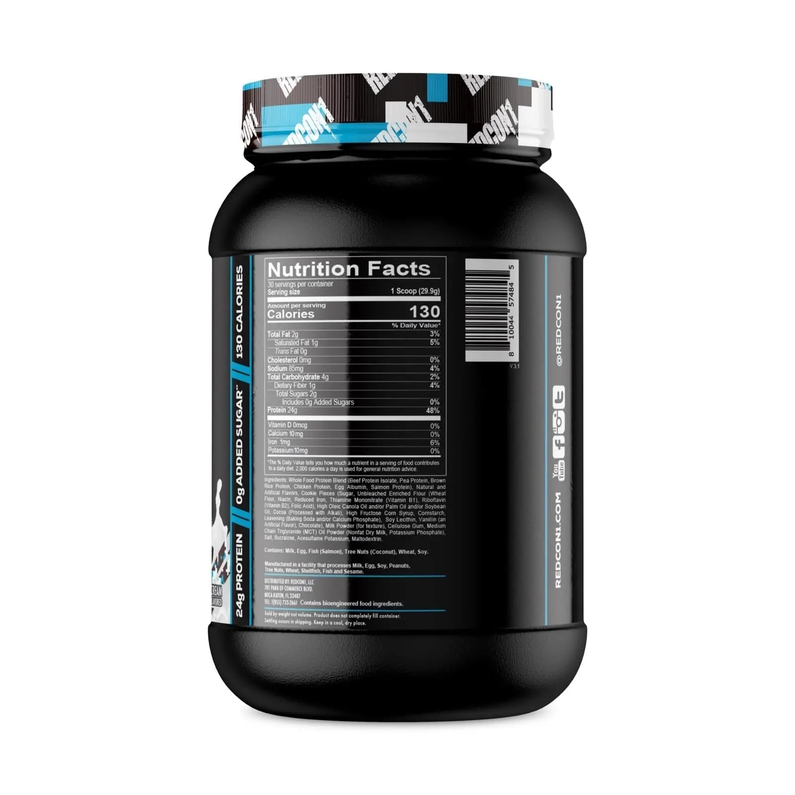 REDCON1 MRE Lite Whole Food Protein Powder, Cookies N' Cream - Low Carb & Whey - TrustMedUSA