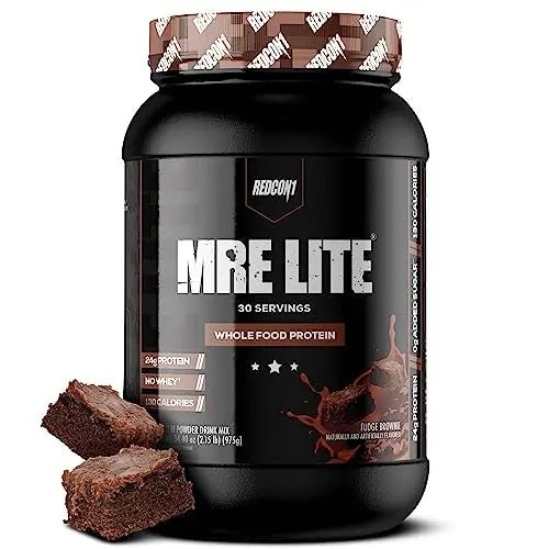 REDCON1 MRE Lite Whole Food Protein Powder, Fudge Brownie - Low Carb & Whey - TrustMedUSA