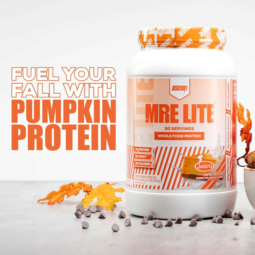 REDCON1 MRE Lite Whole Food Protein Powder, Juniors, Pumpkin Cheesecake - Low Carb - TrustMedUSA