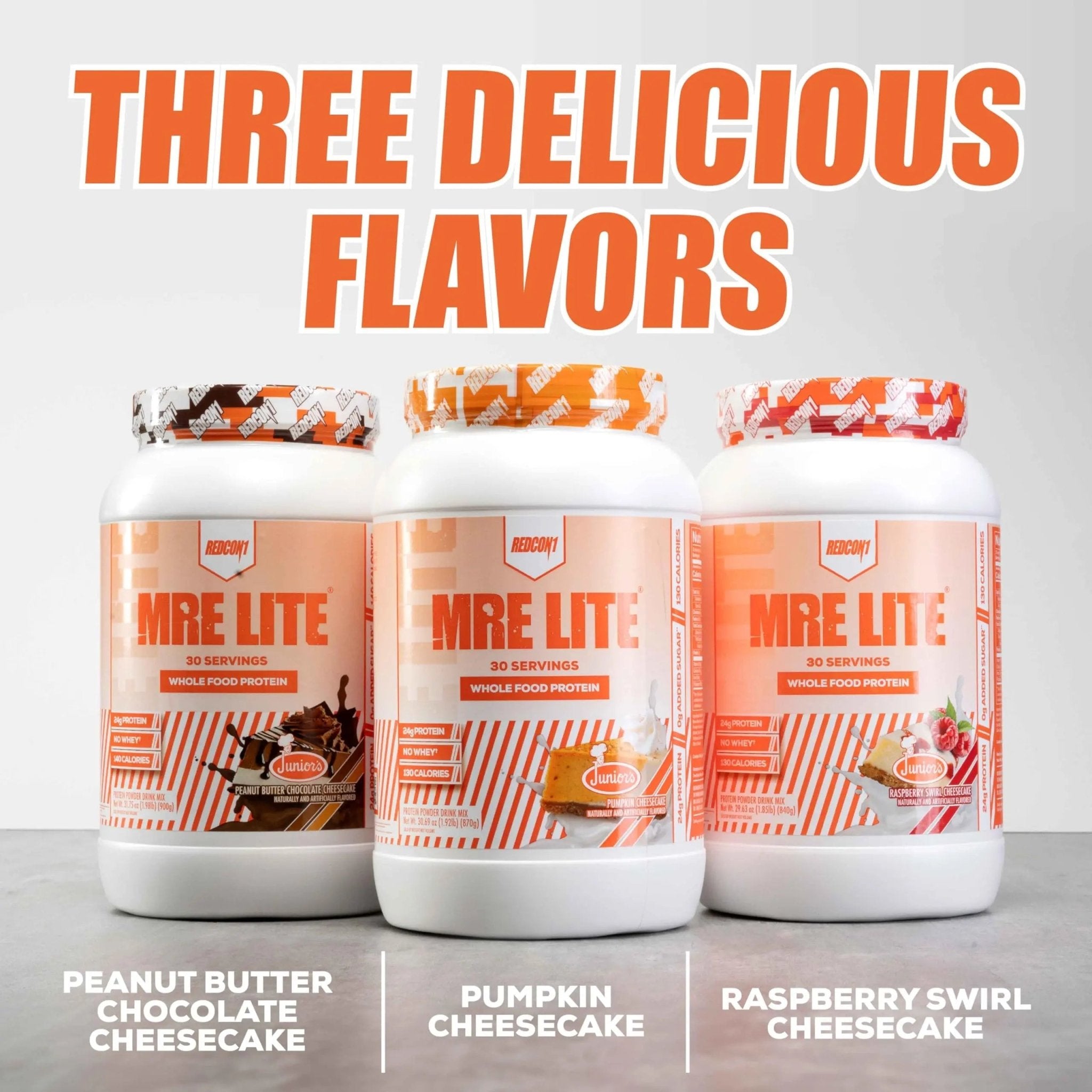 REDCON1 MRE Lite Whole Food Protein Powder, Juniors, Pumpkin Cheesecake - Low Carb - TrustMedUSA