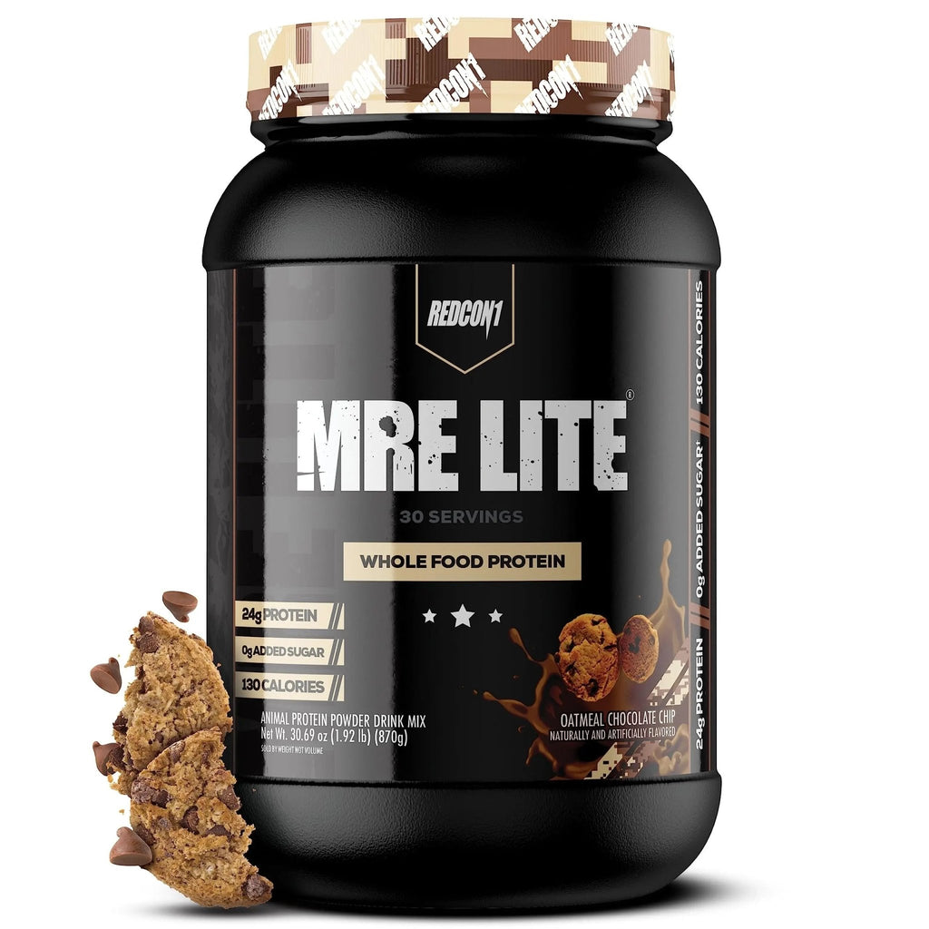 REDCON1 MRE Lite Whole Food Protein Powder, Oatmeal Chocolate Chip - Low Carb - TrustMedUSA
