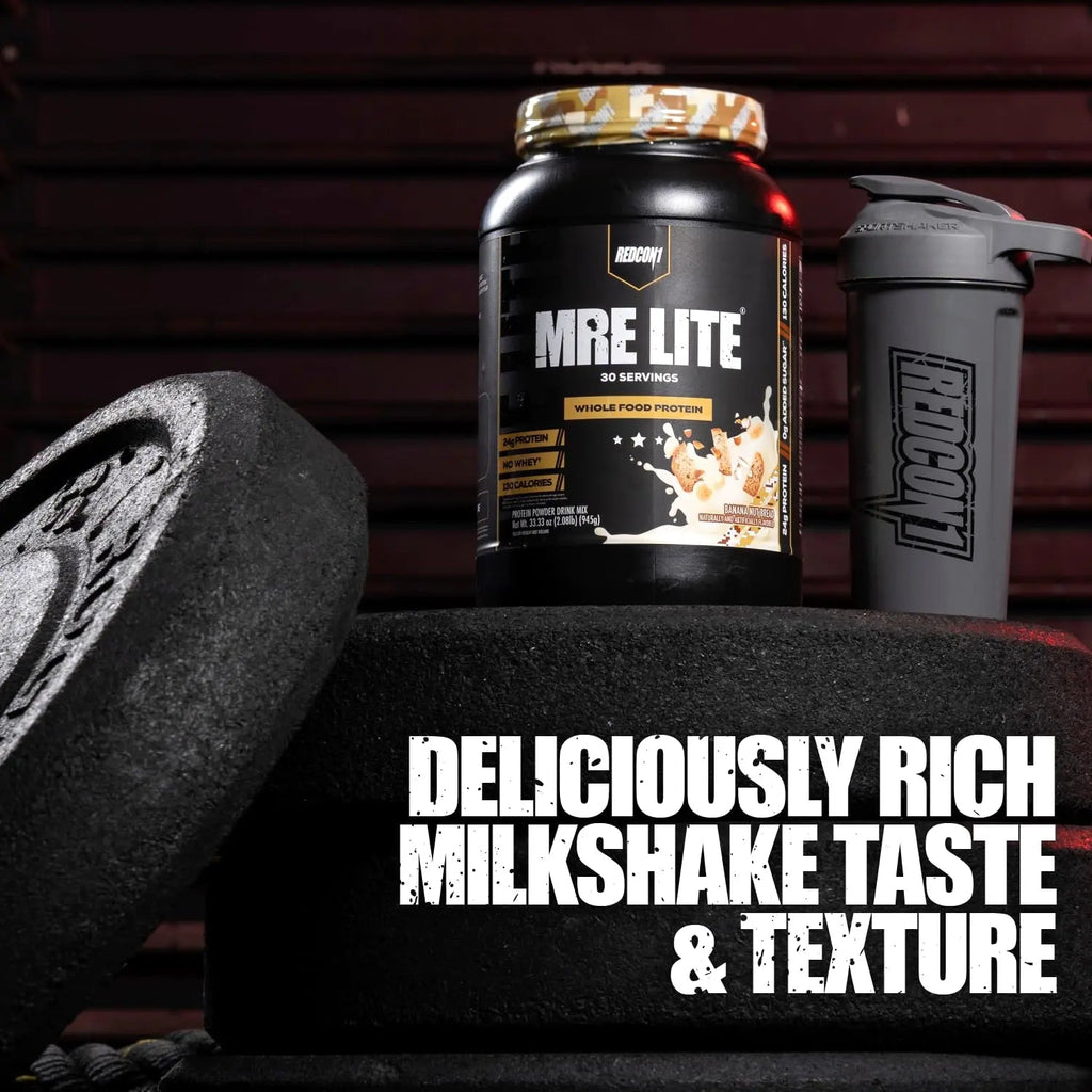 REDCON1 MRE Lite Whole Food Protein Powder, Peanut Butter Cookie - Low Carb & Whey - TrustMedUSA