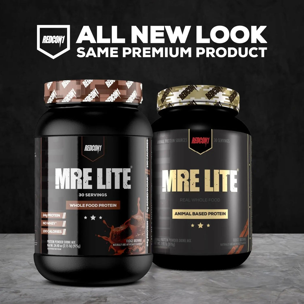 REDCON1 MRE Lite Whole Food Protein Powder, Peanut Butter Cookie - Low Carb & Whey - TrustMedUSA