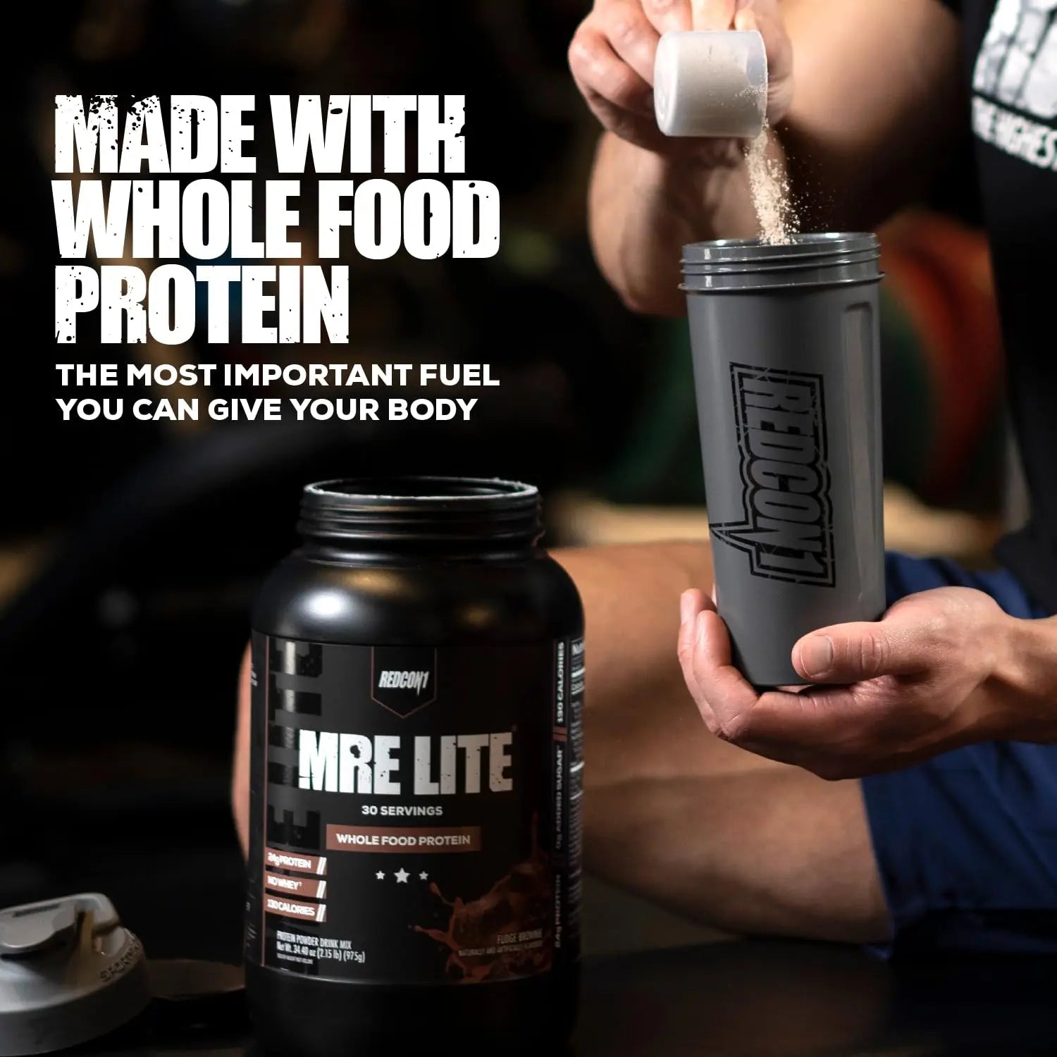 REDCON1 MRE Lite Whole Food Protein Powder, Vanilla - Low Carb & Whey Free Meal - TrustMedUSA