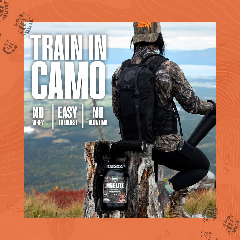 REDCON1 x Mossy Oak MRE Lite Whole Food Protein Powder, Chocolate Moose - Low Carb - TrustMedUSA