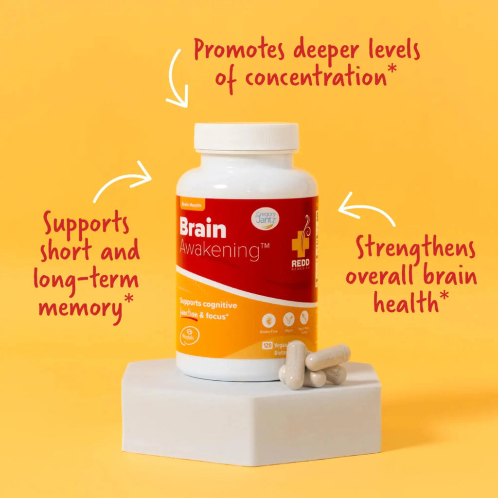 Redd Remedies, Brain Awakening, Supports Cognitive Function and Focus, 120 Vegan Capsules - TrustMedUSA