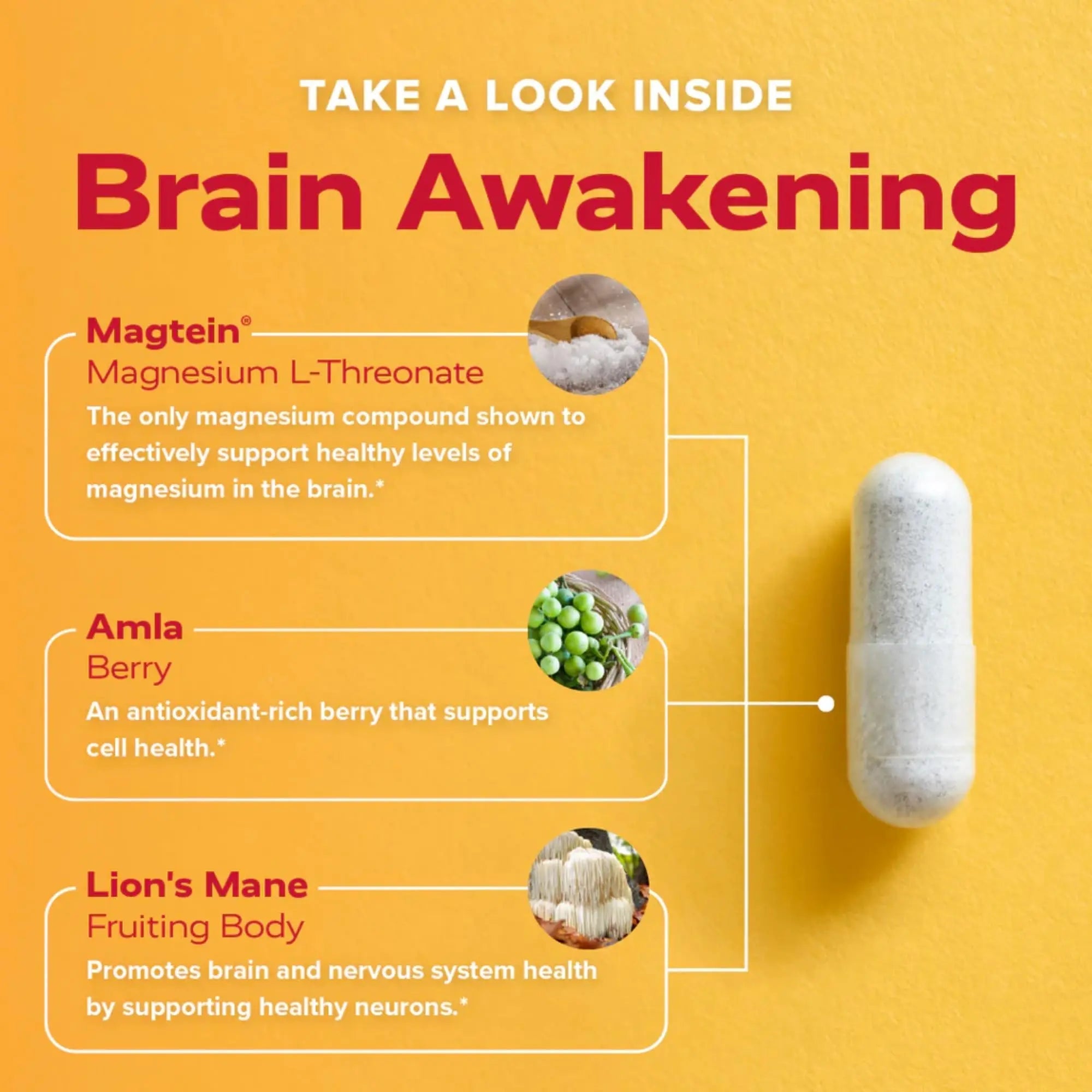 Redd Remedies, Brain Awakening, Supports Cognitive Function and Focus, 120 Vegan Capsules - TrustMedUSA