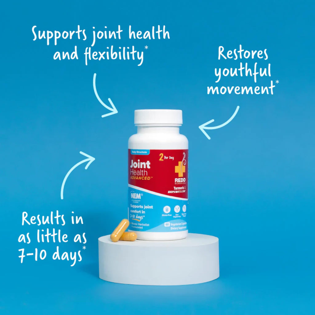 Redd Remedies, Joint Health Advanced, Helps Strengthen Connective Tissue and Cartilage, Fast-Acting Comfort with Boswellia Serrata and Turmeric, 60 Vegetarian Capsules - TrustMedUSA