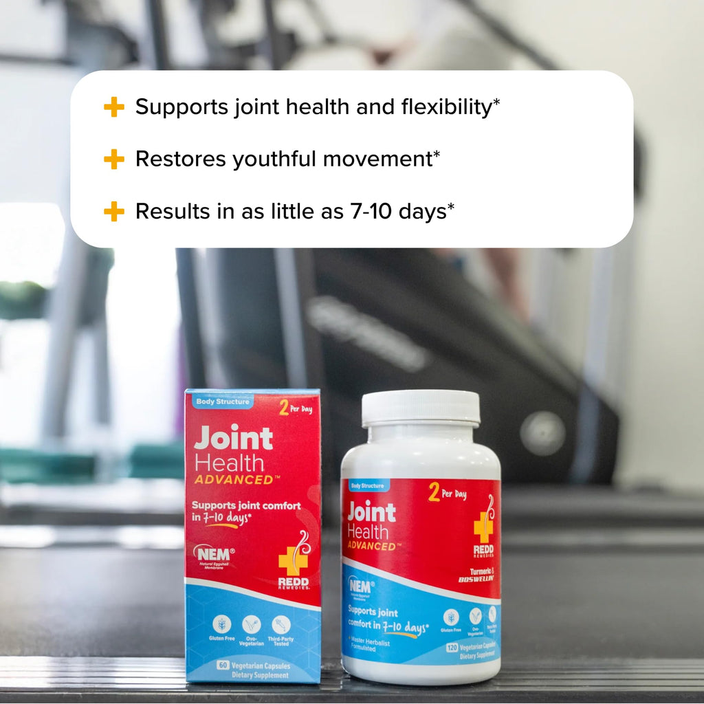 Redd Remedies, Joint Health Advanced, Helps Strengthen Connective Tissue and Cartilage, Fast-Acting Comfort with Boswellia Serrata and Turmeric, 60 Vegetarian Capsules - TrustMedUSA