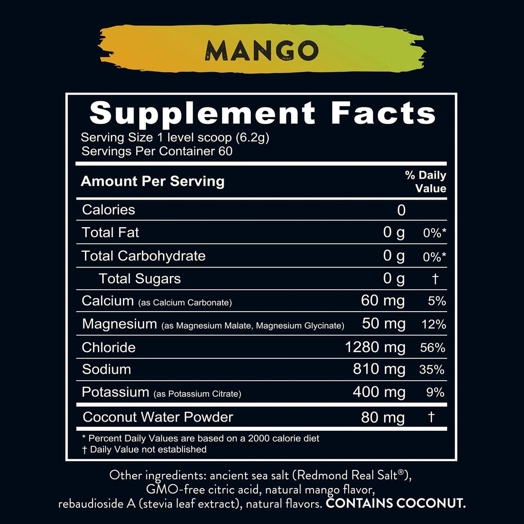 Redmond Re-Lyte Hydration Electrolyte Mix (Mango) - TrustMedUSA