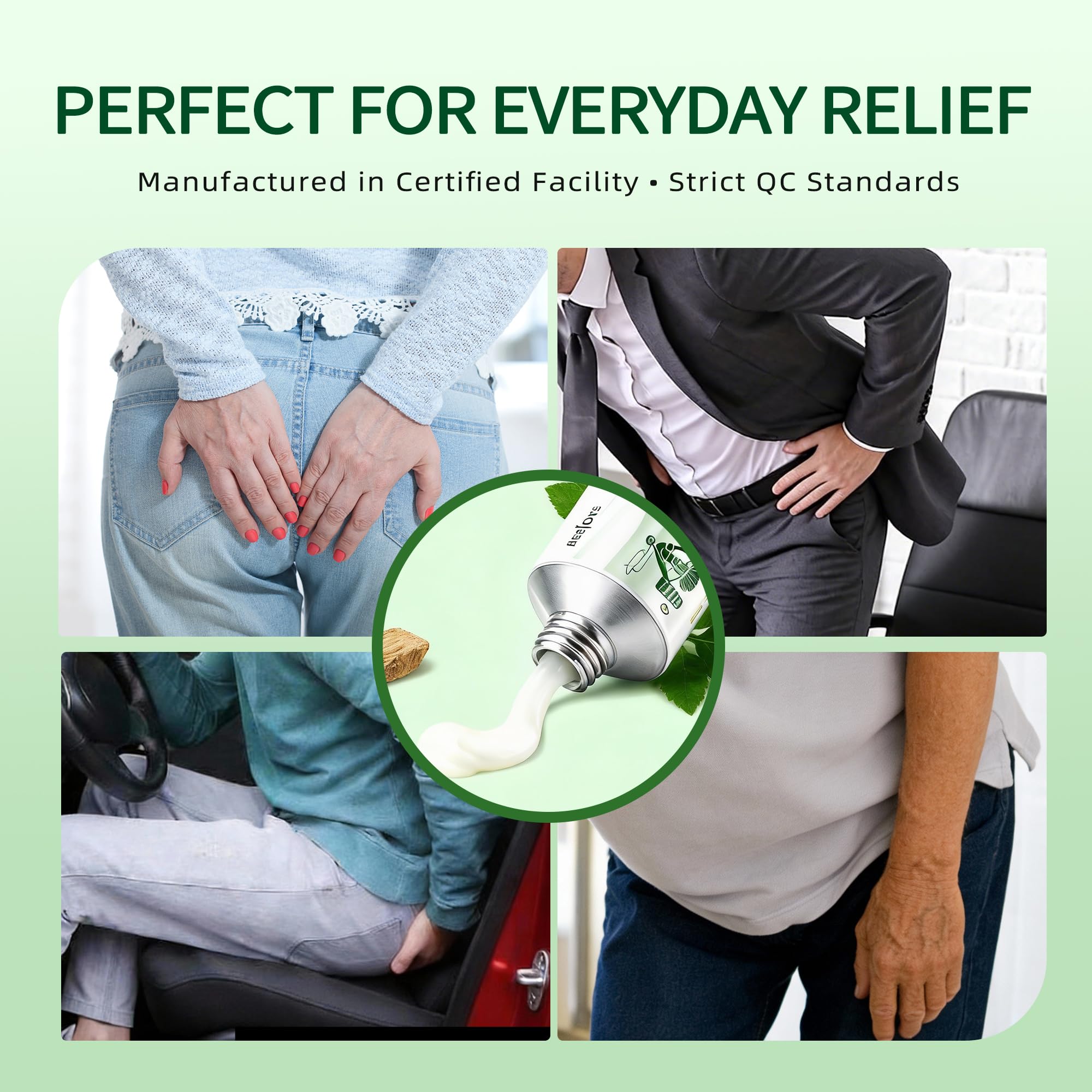 Reejoys Hemorrhoid Cream: Advanced Herbal Hemorrhoids Treatment Cream for Itching and Burning, Shrink & Soothe Hemorrhoids - 1.8 Oz - TrustMedUSA
