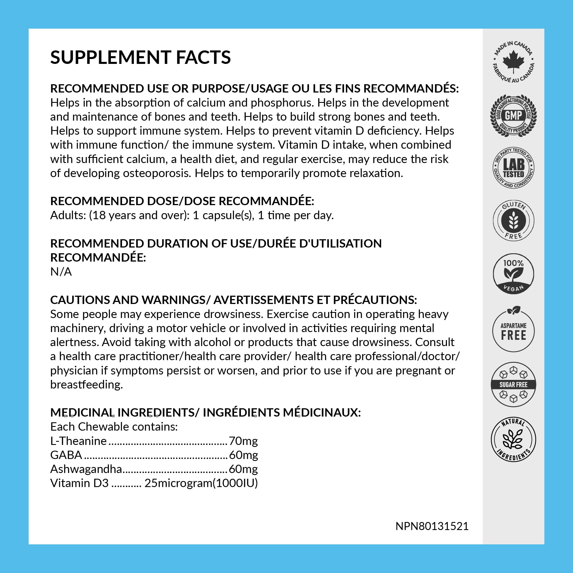 REJUVE+ Calm & Destress Nootropic Supplement – Brain Boost | L-Theanine, GABA, Ashwagandha, Vitamin D | Natural Stress Relief & Relaxation | Sleep Enhancer | Mood Enhancer | Honey Vanilla Flavor (1) - TrustMedUSA
