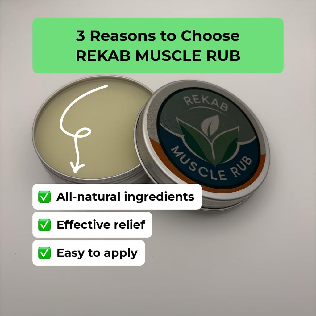 REKAB MUSCLE RUB, Neuropathy Cream, Arthritis Reliever, Knee Relief Balm for Adults, Natural Soothing Formula for Arthritis Sufferers, Joint Relief Cream, Total Relief, Joint & Muscle Therapy - TrustMedUSA
