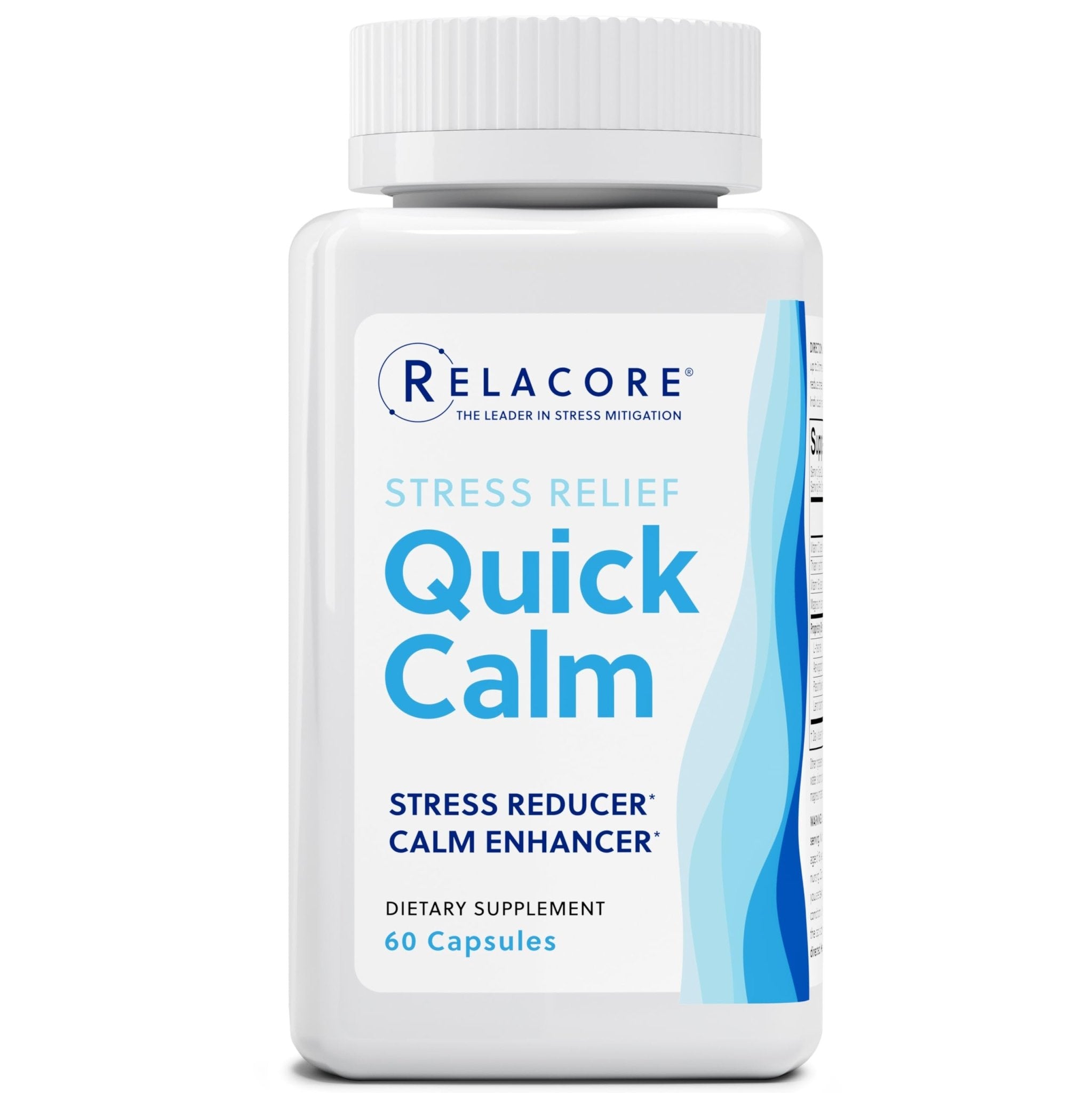 Relacore Quick Calm Mood Support Supplement with Ashwagandha, L-Theanine, Rapid Stress Relief and Relaxation – Cortisol Supplement - 60 ct - TrustMedUSA