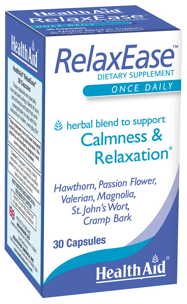 RelaxEase, Herbal Blend to Support Harmony and Tranquility, Once Daily, 30 ct, Helps Promote Health and Relaxation - TrustMedUSA