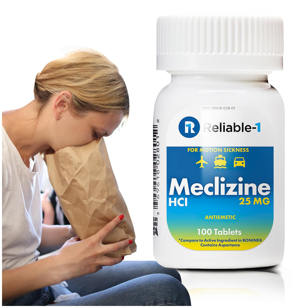 Reliable-1 Laboratories Meclizine HCL 25mg 100 Tablets (1 Bottle) - Maple Wellness Supplements