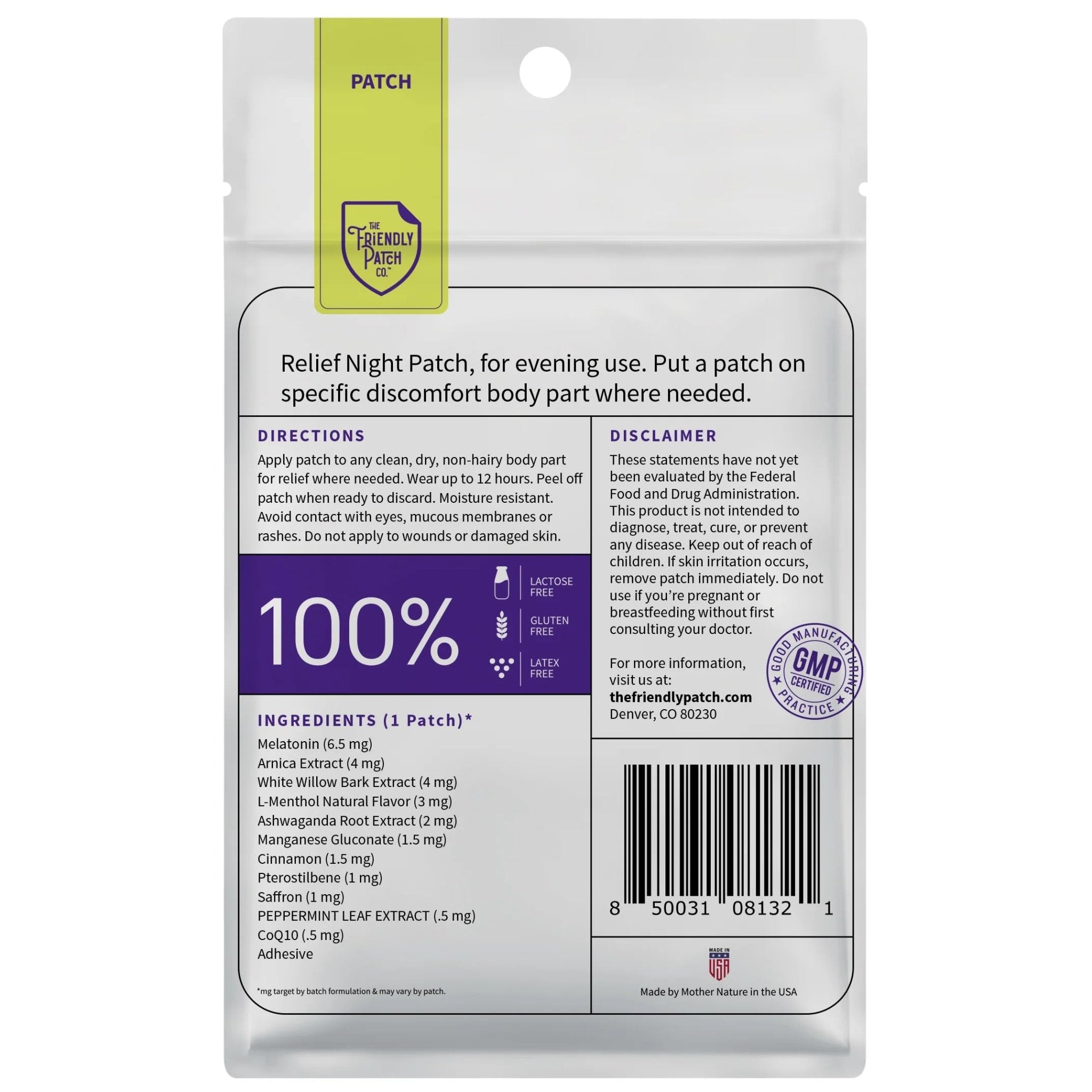 Relief Day & Night Patch Bundle - Arnica, White Willow Bark, Melatonin, Ashwagandha, Saffron & Peppermint for Soreness, Discomfort & Sleep Support for Women and Men - 16 Plant-Powered Patches - TrustMedUSA