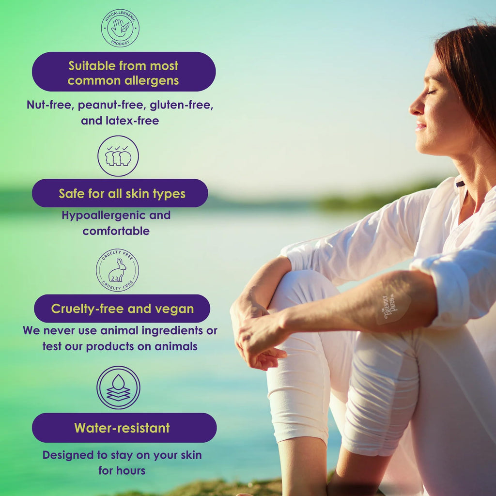 Relief Day Patch - Arnica, White Willow Bark, Saffron & Peppermint for Soreness and discomfort for Women and Men - TrustMedUSA
