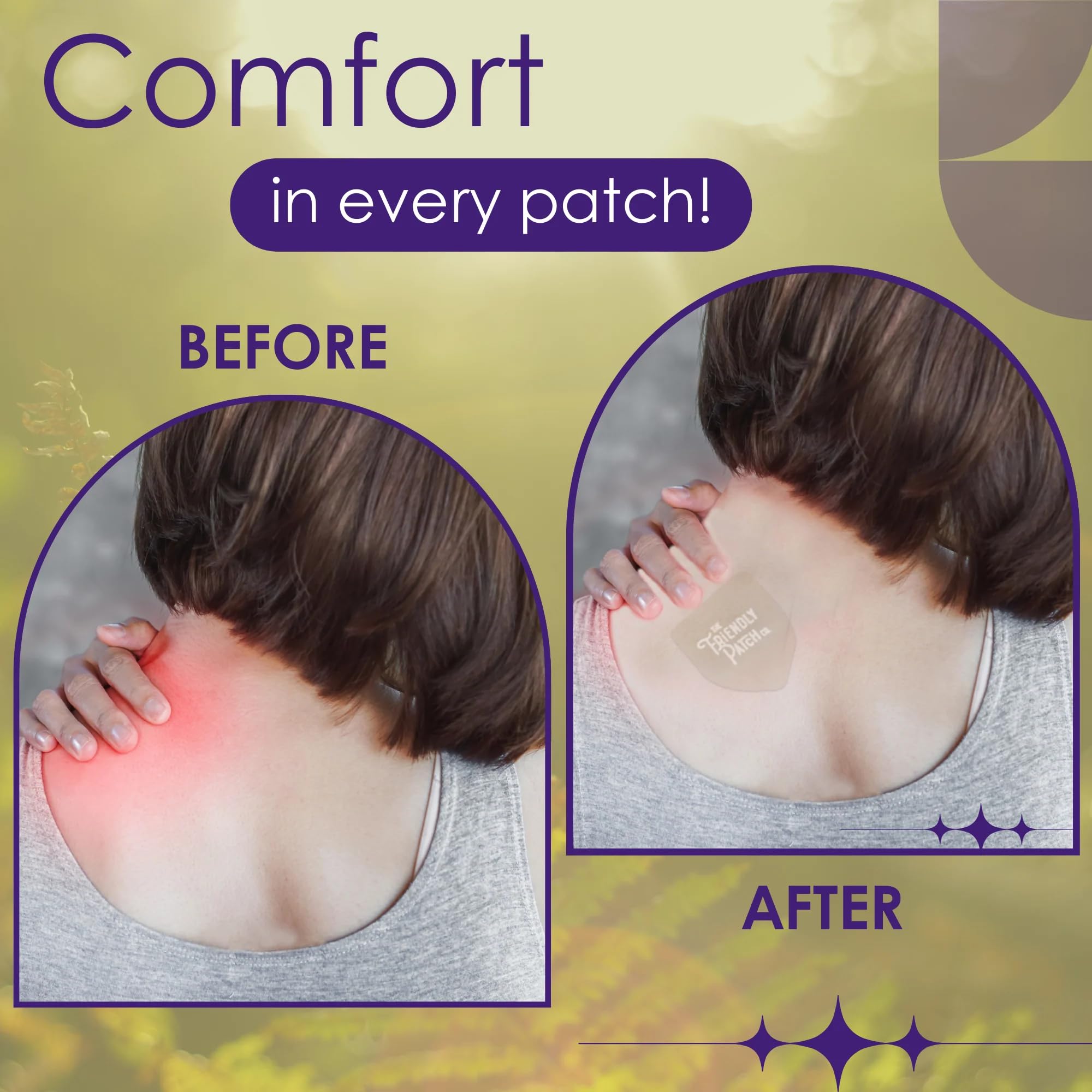 Relief Day Patch - Arnica, White Willow Bark, Saffron & Peppermint for Soreness and discomfort for Women and Men - TrustMedUSA