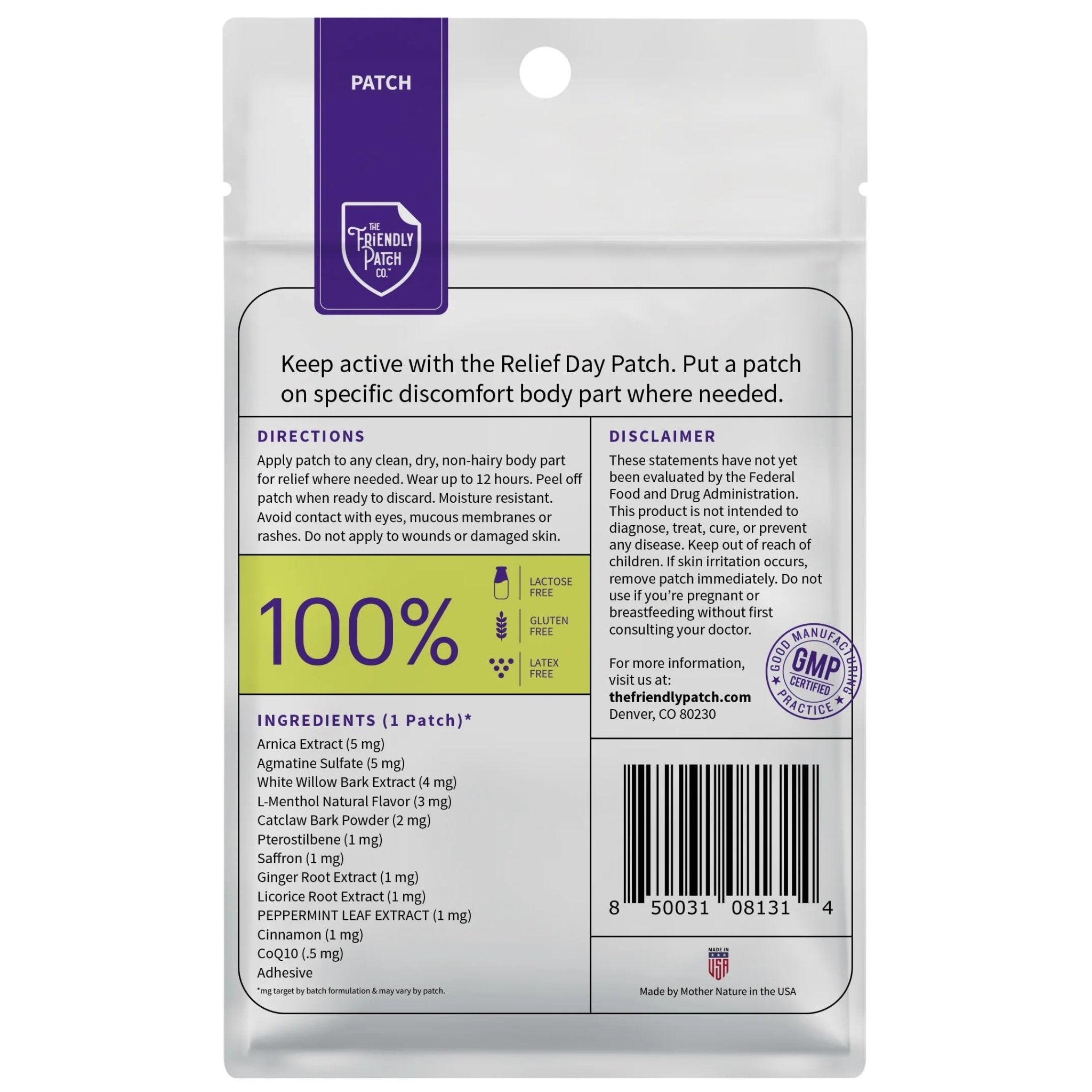 Relief Day & Rise & Shine Patch Bundle - Arnica, White Willow Bark, Tongkat Ali, Horny Goat Weed, Saffron & Peppermint for Soreness, Strength, and Performance Support - 16 Plant-Powered Patches for Me - TrustMedUSA