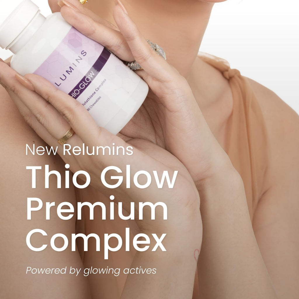 Relumins Thio-Glow Chewable Sublingual Glutathione Complex with Biotin, VIT C & E, Plus Grapeseed Polyphenols – 330mg Gluta Per Serving – 4X Effective, Ultimate Wellness Gift for Moms x 3 Bots - TrustMedUSA