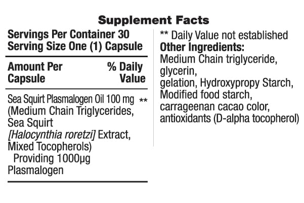 REMORY Plasmalogen Sea Squirt Supplement - Brain Health Supplement - 30 Days Supply - TrustMedUSA