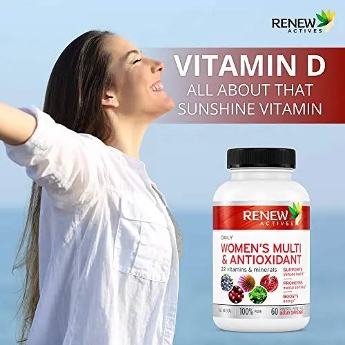 Renew Actives Women's Multi-Vitamin & Antioxidant: Daily Health Supplement for Woman - TrustMedUSA