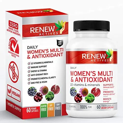 Renew Actives Women's Multi-Vitamin & Antioxidant: Daily Health Supplement for Woman - TrustMedUSA