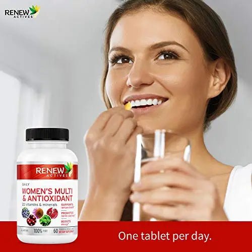 Renew Actives Women's Multi-Vitamin & Antioxidant: Daily Health Supplement for Woman - TrustMedUSA