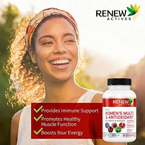 Renew Actives Women's Multi-Vitamin & Antioxidant: Daily Health Supplement for Woman - TrustMedUSA