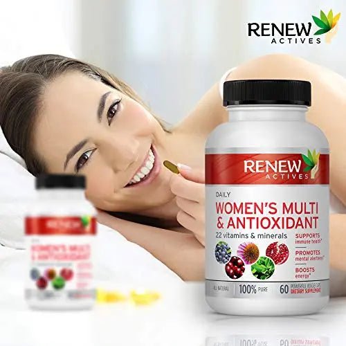 Renew Actives Women's Multi-Vitamin & Antioxidant: Daily Health Supplement for Woman - TrustMedUSA